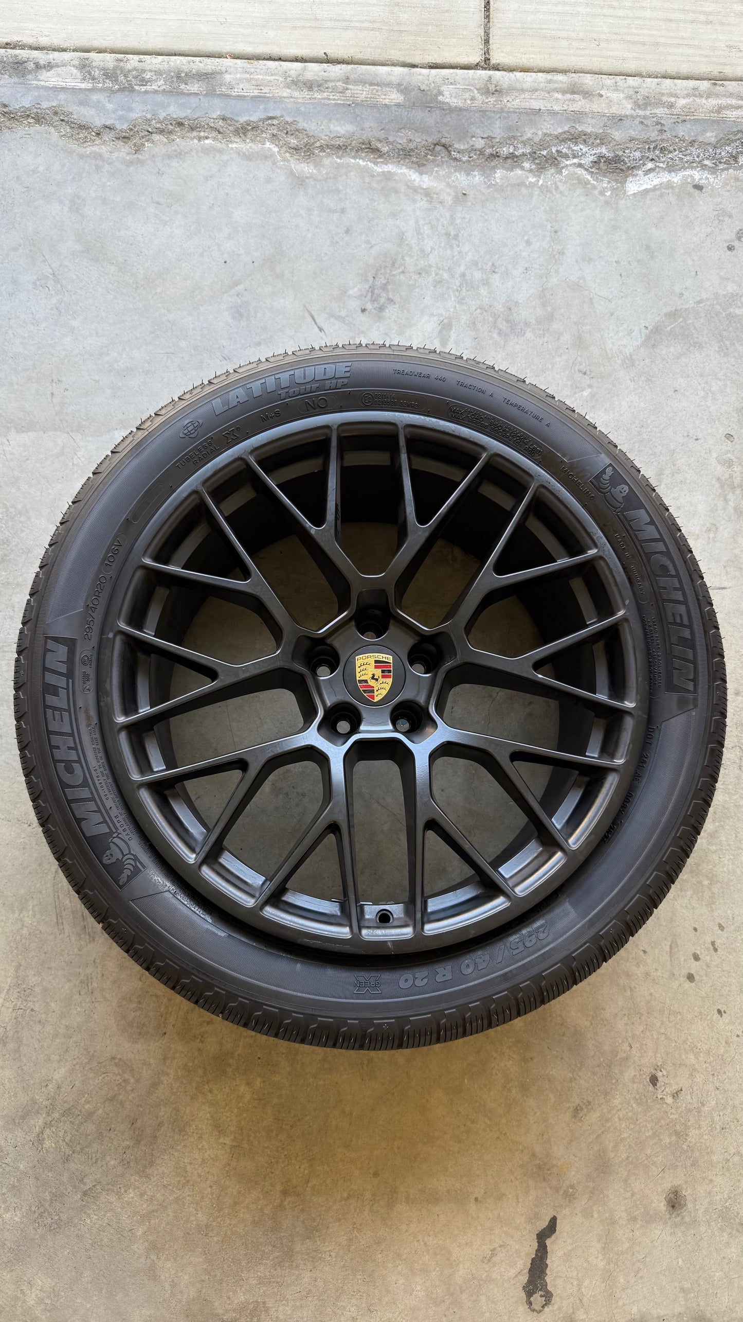OEM Porsche Macan 20” Spyders - Satin Black & Michelin All-Season Tires